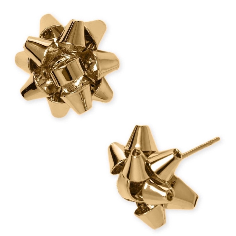 Kate Spade Bourgeois Bow Stud Earrings - Gold -New